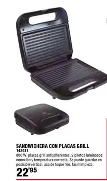 Oferta de Sandwichera Con Placas Grill por 22,95€ en Ferrcash