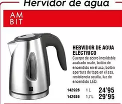 Oferta de Hervidor De Agua Eléctrico por 24,95€ en Ferrcash