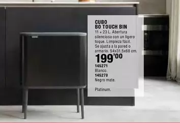 Oferta de Cubo Bo  Touch Bin por 199€ en Ferrcash