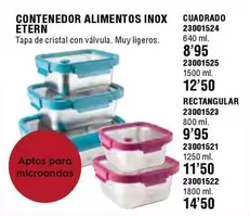 Oferta de Contenedor Alimentos Inox Etern por 8,95€ en Ferrcash