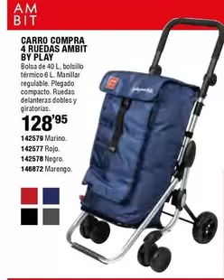 Oferta de Ambit - Carro Compra 4 Ruedas  By Play por 128,95€ en Ferrcash