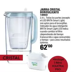 Oferta de Jarra Cristal  Borosilicato por 62€ en Ferrcash