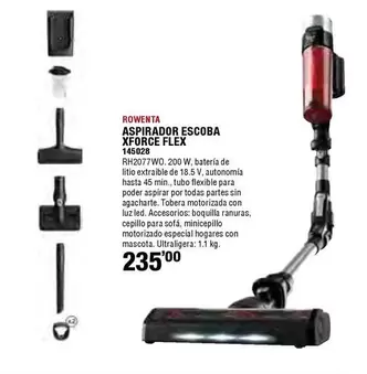 Oferta de Rowenta - Aspirador Escoba Xforce Flex por 235€ en Ferrcash