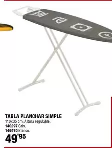 Oferta de Vivahogar / Ambit - Tabla Planchar Simple por 49,95€ en Ferrcash