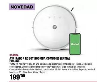 Oferta de Roomba - Aspirador Robot  Combo Essential por 199€ en Ferrcash