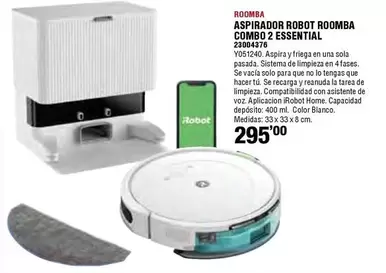 Oferta de Roomba - Aspirador Robot  Combo 2 Essential por 295€ en Ferrcash