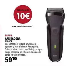 Oferta de Braun - Afeitadora por 59,95€ en Ferrcash