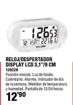 Oferta de Reloj/despertador Lcd 3,117/9 Cm por 12,9€ en Ferrcash