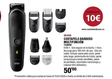 Oferta de Braun - Cortapelo Barbero Multifunción por 50€ en Ferrcash