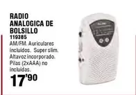 Oferta de Radio Analogica De Bolsillo por 17,9€ en Ferrcash