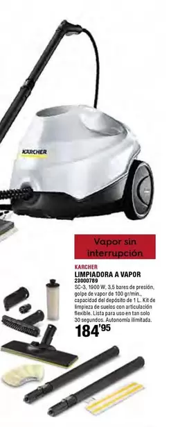 Oferta de Kärcher - Limpiadora A Vapor por 184,95€ en Ferrcash