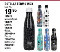 Oferta de Botella Termo Inox por 19,95€ en Ferrcash