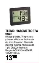 Oferta de Termo-higrómetro Tfa  por 13,9€ en Ferrcash