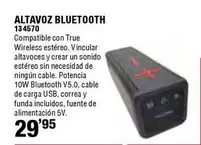 Oferta de Altavoz Bluetooth por 29,95€ en Ferrcash