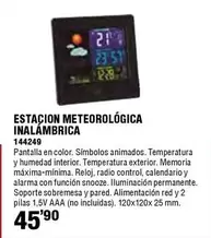 Oferta de Inalámbrica - Estacion Meteorológica  por 45,9€ en Ferrcash