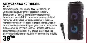 Oferta de Altavoz Karaoke Portatil por 39,9€ en Ferrcash