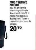 Oferta de Mug Termico  por 20,95€ en Ferrcash