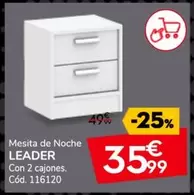 Oferta de Mesita De Noche por 35,99€ en Conforama