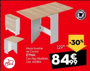 Oferta de Mesa Auxiliar De Cocina Etna por 84,99€ en Conforama