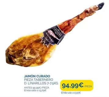 Oferta de Jamon Curado por 94,99€ en Supermercados La Despensa