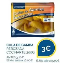 Oferta de Cocinarte - Cola De Gamba Rebozada Cocinarte por 3€ en Supermercados La Despensa