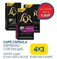 Oferta de Espresso - Café Cápsula por 2,99€ en Supermercados La Despensa