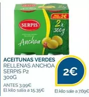 Oferta de Serpis - Aceitunas Verdes Rellenas Anchoa por 2€ en Supermercados La Despensa