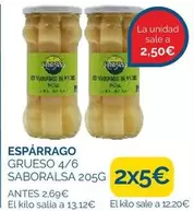 Oferta de Saboralsa - Espárrago Grueso 4/6 por 2,5€ en Supermercados La Despensa