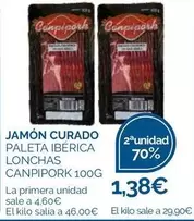 Oferta de Canpipork - Jamón Curado por 4,6€ en Supermercados La Despensa