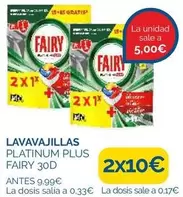 Oferta de Fairy - Lavavajillas Platinum Plus en Supermercados La Despensa