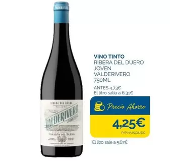 Oferta de Valderivero - Vino Tinto por 4,25€ en Supermercados La Despensa