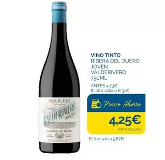 Oferta de Valderivero - Vino Tinto por 4,25€ en Supermercados La Despensa