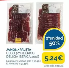 Oferta de Jamón/ Paleta por 5,24€ en Supermercados La Despensa