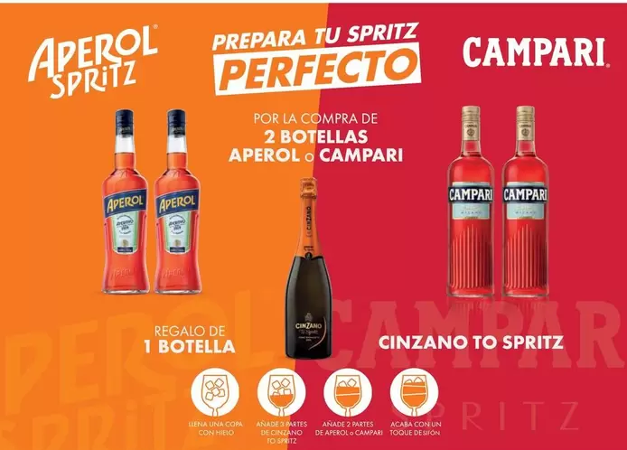 Oferta de Aperol - 2 Botellas  O Campari en Comerco Cash & Carry