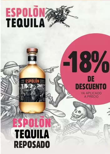 Oferta de Tequila Reposado en Comerco Cash & Carry