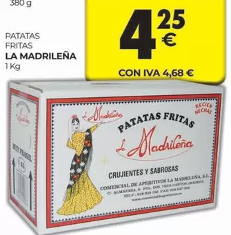 Oferta de La Madrileña - Patatas Fritas por 4,68€ en CashDiplo