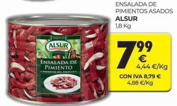 Oferta de Alsur - Ensalada De Pimientos Asados por 7,99€ en CashDiplo