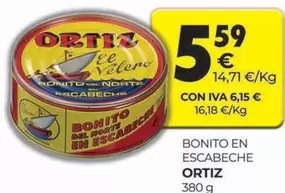 Oferta de Ortiz - Bonito En Escabeche por 5,59€ en CashDiplo