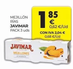 Oferta de Javimar - Mejillon Rías por 1,85€ en CashDiplo