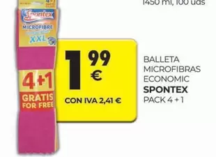 Oferta de Spontex - Balleta Microfibras Economic por 1,99€ en CashDiplo