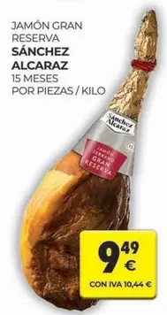 Oferta de Sánchez Alcaraz - Jamon Gran Reserva por 9,49€ en CashDiplo