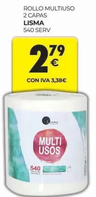 Oferta de Rollo Multiuso 2 Capas por 2,79€ en CashDiplo