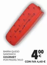 Oferta de Gourmet - Barra Queso Sandwich por 4,4€ en CashDiplo