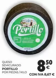 Oferta de Portillo - Queso Semicurado por 8,5€ en CashDiplo