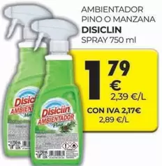 Oferta de Disiclin - Ambientador Pino O Manzana por 1,79€ en CashDiplo