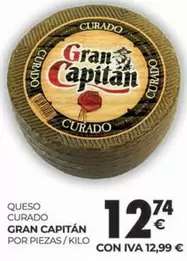 Oferta de Gran Capitán - Queso Curado por 12,74€ en CashDiplo