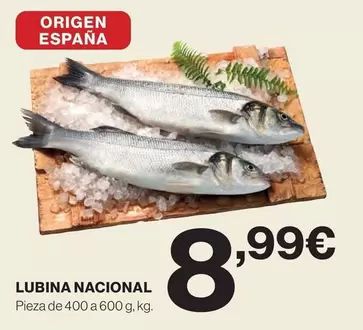 Oferta de Origen - Lubina Nacional por 8,99€ en Hipercor