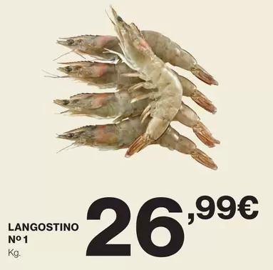 Oferta de Langostino No 1 por 26,99€ en Hipercor