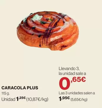 Oferta de Caracola Plus por 1,25€ en Hipercor