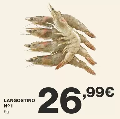 Oferta de Langostino No 1 por 26,99€ en Supercor